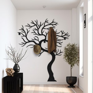 Birds on Branch Metal Coat Rack, Bag Holder, Metal Wall Hooks, Decor Hooks, Wall Mounted Coat Rack, Entryway Organizer, Modern Coat Rack