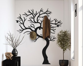 Birds on Branch Metal Coat Rack: Modern Entryway Organizer