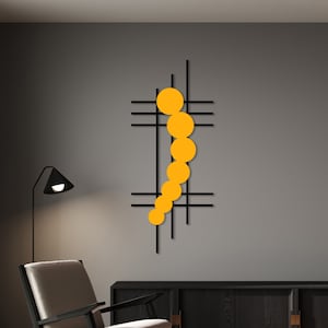 Abstract Geometric Metal Wall Art: Modern Home Decor
