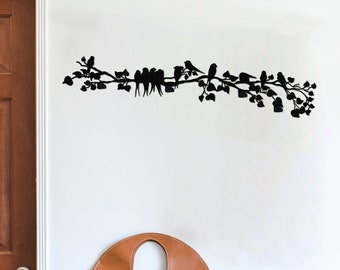 Birds on Branch Metal Coat Rack, Bag Holder, Metal Wall Hooks, Decor Hooks, Wall Mounted Coat Rack, Entryway Organizer, Modern Coat Rack