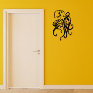 Ocean Art, Metal Wall Art, Sea Life, Beach House Decor, Tentacle Decor, Octopus Art, Metal Wall Sculpture, Modern coat rack, Wall mounted rack, Wall hooks, wall mount coat rack, wild life decor, Entryway coat rack