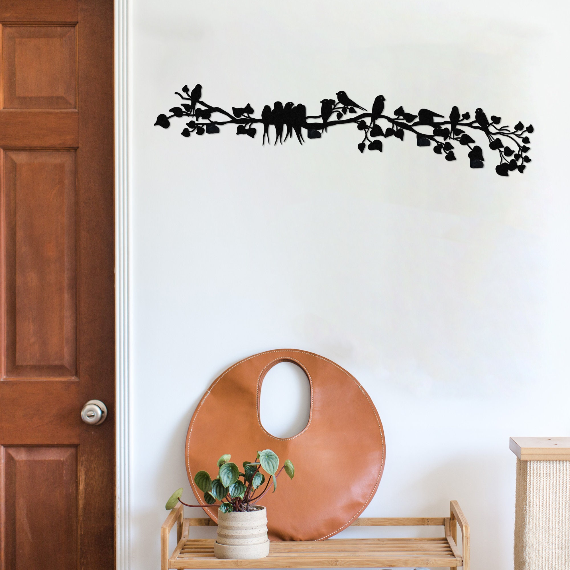 Bird Tree Branch Wall Decor, Bird Wall Art Wall Mounted Coat Rack