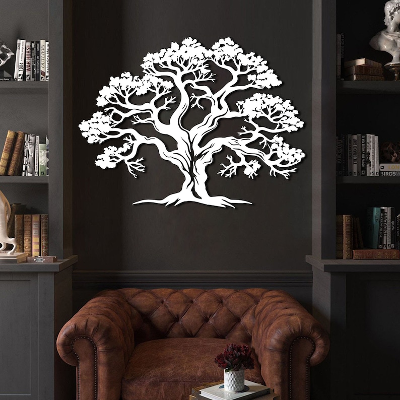 Oak Tree Metal Wall Art: Oversized Nature Inspired Decor - Etsy