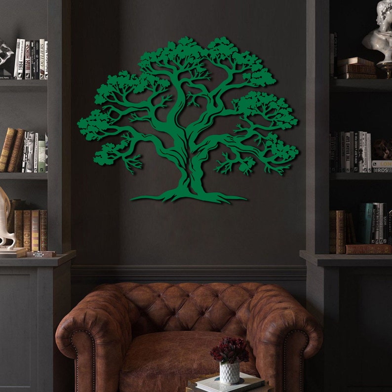 Oak Tree Metal Wall Art: Oversized Nature Inspired Decor - Etsy
