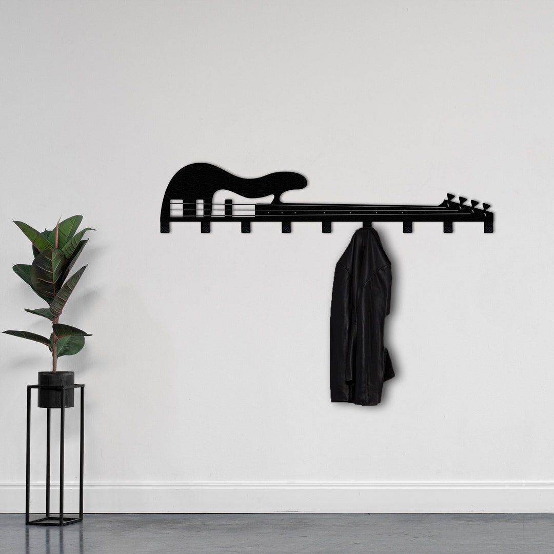 Electro Guitar Metal Coat Rack: Musician Wall Decor - Etsy