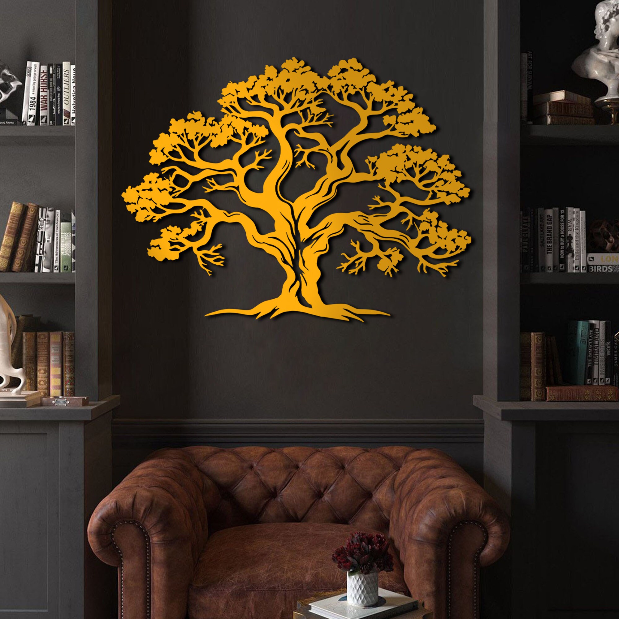 Oak Tree Metal Wall Art: Oversized Nature Inspired Decor - Etsy