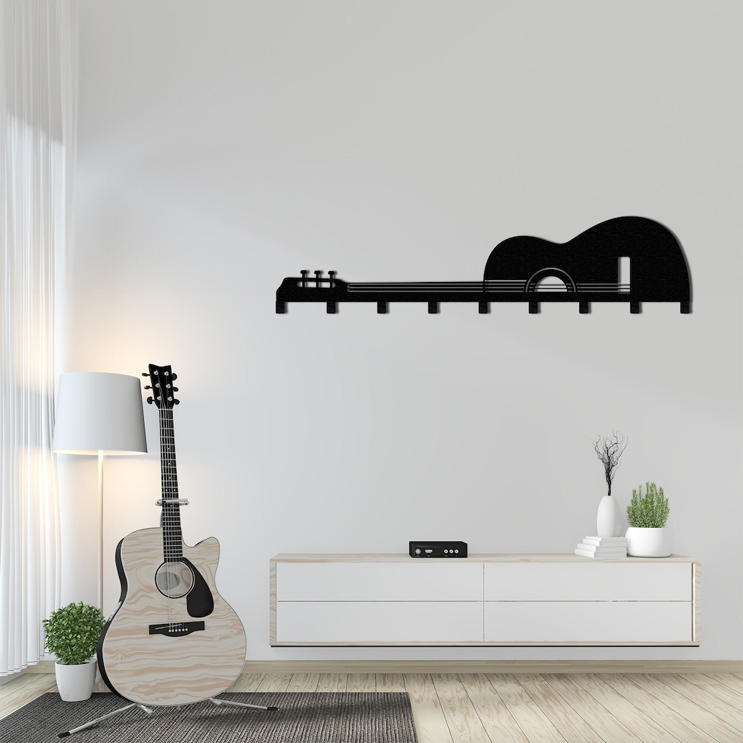 Supporto Chitarra, Porta Chitarra Da Muro Con Gancio In Gomma Girevole Per Chitarre Di Tutte Le Dimensioni, Gancio Da Parete Per Chitarra A Forma Di U - 6