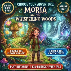 OFFLINE Interactive Fairy Tale Choose Your Own Adventure Game | Moria and the Whispering Woods (Digital Download)