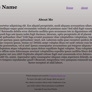 HTML & CSS Code for 3 Page Website Pictured