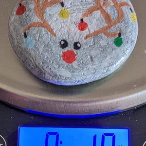 1oz Series - Decorative Hand-Painted Rocks - RockHider.com Rudolf