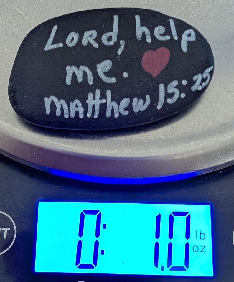 1oz Series - Decorative Hand-Painted Rocks - RockHider.com Scripture