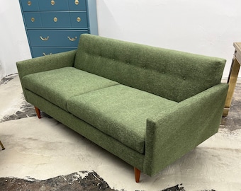 Mid Century Style Custom Sofa Made to Order Any Size, Any fabric