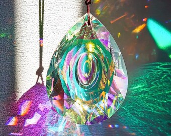 Premium Prism Crystal Suncatcher Crystal suncatcher hangend kristal Aurora edelsteen suncatcher kristallen prisma Rainbow maker Boho decorer