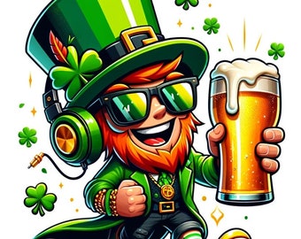 St. Patrick's day festive bundle, Saint Patrick's day Clipart, png graphics, Commercial use, Irish, Lucky png, four leaf, top selling now