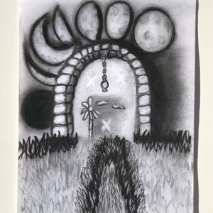 Charcoal Drawing (Original) - 11”x14” - “The Way”
