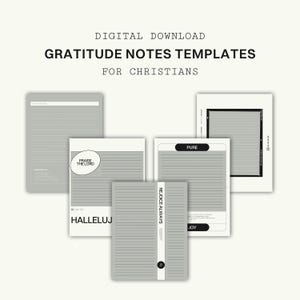 Gratitude Template | Christian Digital Product | Printable Resource | iPad Template | Letter-sized | Faith-Based Tools | Instant Download