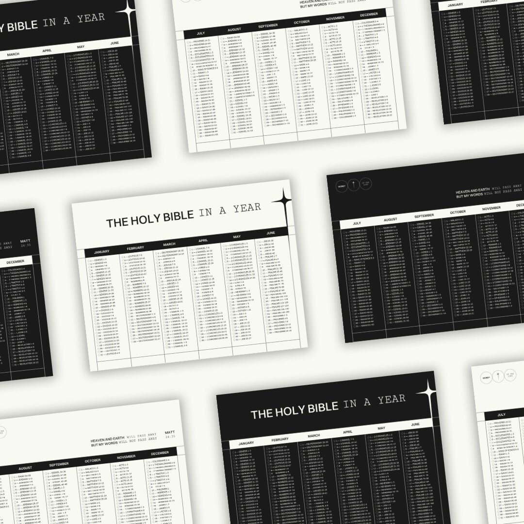 The Holy Bible in One Year Reading Plan | Christian Digital Product ...