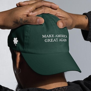 Trump St Patricks Day Hat, Make America Great Again St Pattys Day Trump Hat, MAGA Trump Shamrock Hat, Trump 45 47 Hat, St Paddys Day Trump