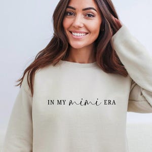 In My Mimi Era Sweatshirt,Pregnancy Announcement Sweater For Grandma,Promoted To Mimi,Gift For Grandma,Pregnancy Reveal, Mimi Crewneck