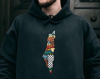 Bluza z kapturem Palestine, Bluza z kapturem Free Palestine, Bluza z okrągłym dekoltem Palestine Flag, Koszulka Stand With Palestine, Sweter wspierający Palestynę, Save Palestine