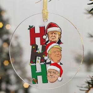 Trump Christmas Ornament Gift, Republican Holiday Gift, MAGA Gift, President Trump 2024 Christmas Ornament, Trump Christmas Tree Gift