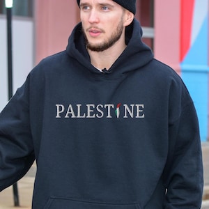 Embroidered Palestine Hoodie,Free Palestine Hoodie,Palestine Flag,Stand With Palestine, Palestine Jersey, Kuffiyah Sweater,Keffiyeh,Handala