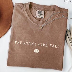 Pregnant Girl Fall Shirt,Comfort Colors Mom To Be Shirt,Baby Reveal TShirt,Baby Shower Gift,Fall Pregnancy Announcement,Autumn Pregnancy