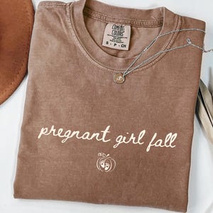 Pregnant Girl Fall Shirt,Fall Pregnancy Announcement Comfort Colors Shirt, Autumn Pregnancy Reveal Shirt,Baby Announcement Shirt, Mom To Be