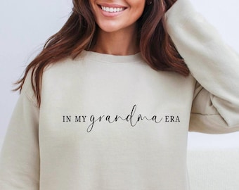 In My Grandma Era Sweatshirt,Pregnancy Announcement Sweater For Grandma,Promoted To Grandma,Gift For Grandma,Pregnancy Reveal, Grandma Shirt