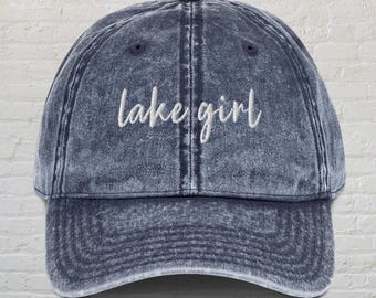Gorro de chica de lago, gorra de vida lacustre, gorro para el lago, regalo para aventureros, amantes del lago, ropa de acampada, amantes de los viajes, moda lacustre, ambiente lacustre, gorro de verano