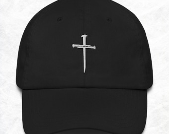 Cappello a croce con 3 chiodi, cappello da adorazione, cappello della Santa Croce, cappello con 3 chiodi e una croce, cappello della fede, cappello di Gesù, cappello cristiano, berretto a croce
