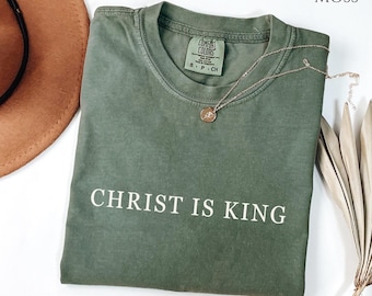 Christ Is King Christian Shirt, Bible Verse Shirt, Religious TShirt, Faith Based  Shirt,Jesus Is King Shirt,Religious Gift,Christian Sweater