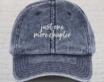 Just One More Chapter Hat, Bookish Hat, Book Lover Gift, Reading Hat, Librarian Gift, Bookworm Cap, Book Club Gifts, Gift For Teacher