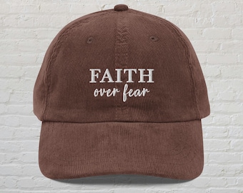 Faith Over Fear Hat Jesus Hat Christian Hat Bible Verse Shirt Faith Based Cap Cute Trendy Christian Merch Religious Gift Teenage Girl Gift