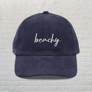 Cute Beachy Hat, Beach Bum Hat,Embroidered Vintage Cap,Summer Hat,Beachy Shirt, Beach Lover Hat, Vacation Hat, Beachful Hat, Teen Girl Gift