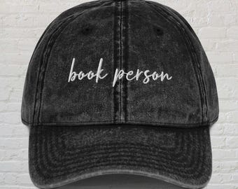 Book Person Hat, Bookish Hat, Book Lover Gift, Reading Hat, Librarian Gift, Bookworm Cap, Book Club Gifts, Gift For Reader, Teacher Gift