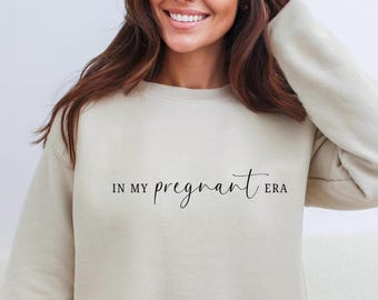 Sudadera "En mi Era de Embarazo", Anuncio de Embarazo, Revelación de Embarazo, Regalo para Futura Mamá, Sudadera de Maternidad, Revelación de Embarazo