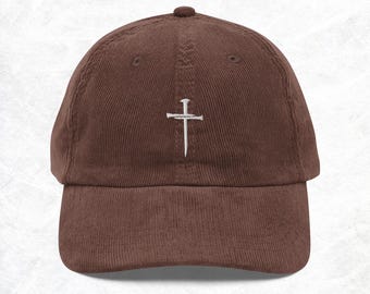 Cappello a croce con 3 chiodi, cappello della Santa Croce, cappello a 3 chiodi e una croce, cappello della fede, cappello di Gesù, cappello cristiano, berretto a croce, cappello di adorazione