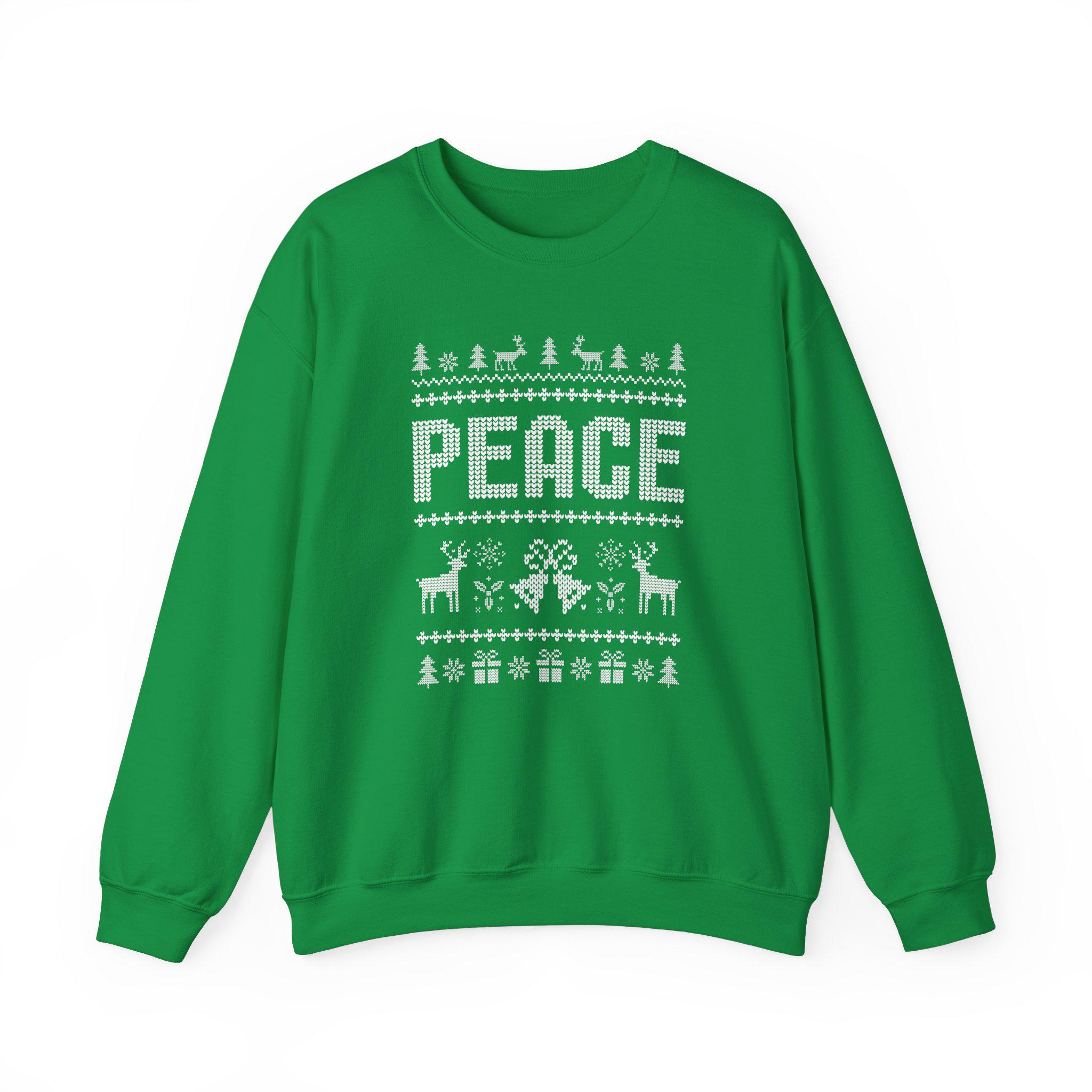 Sweatshirt (pull) Homme 'Merry Peacemas' Avec Couronne De Noël - Neuf Avec étiquettes - Marque Awdis
