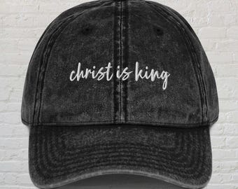 Christus ist König Hut, Jesus Hut, Gott Hut, christliche Hut, Jesus ist König, Glaubensbasierte Kappe, Bibel Vers Hut, religiöses Geschenk, Trendy Christian Merch