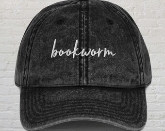 Bookworm Hat, Bookish Hat, Book Lover Gift, Reading Hat, Librarian Gift, Book Person Cap, Book Club Gifts, Gift For Reader, Teacher Gift