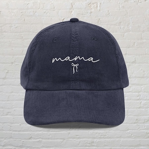 Bow Mama Embroidered Hat, Pregnancy Announcement Hat, Trendy Mom Hat, Mom Vintage Cap, Mother&#39;s Day Gift, Gift For New Mom, Mom To Be Hat