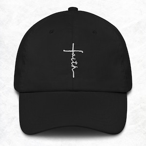 Faith Cross Hat, Holy Cross Hat, Jesus Hat, Christian Hat, Cross Cap, Holy Cross Dad Hat, Christian Apparel, Faith Hat, Worship Hat
