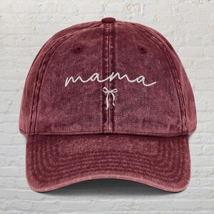 Bow Mama Embroidered Hat, Pregnancy Announcement Hat, Trendy Mom Hat, Mom Vintage Cap, Mother&#39;s Day Gift, New Mom Hat, Mom To Be Hat