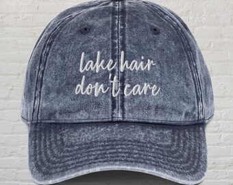 Lake Hair Dont Care Hat,Lake Bum Cap,Bachelorette Hat,Gift For Adventurer, Vacation Camper Apparel,Lake Hat For Women, Lake Mode, Lake Vibes