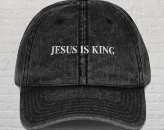 Jesus Is King Christian Faith Hat, Jesus Hat, Savior Jesus Religious Hat,Gift For Christian,Religious Gift,Christian Apparel,Bible Verse Hat