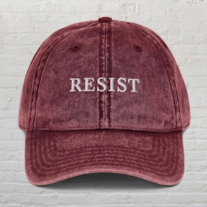 Resist Hat, Vive La Resistance, Join The Resistance Hat, Anti Fascism Protest Apparel, Feminist Hat, FDT Hat, SUbtle FDT Cap,Anti MAGA