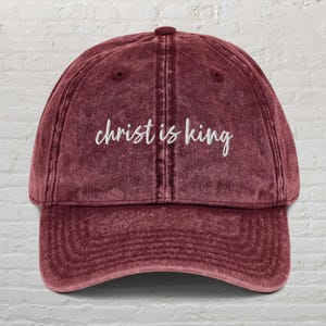 Christ Is King Hat, Jesus Hat, God Hat,Christian Hat, Jesus Is King, Faith Based Cap, Bible Verse Hat, Religious Gift,Trendy Christian Merch