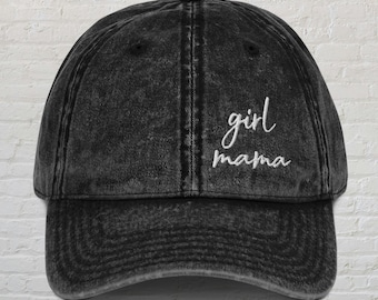 Sombrero para mamá niña, gorra vintage para mamá, regalo para el Día de la Madre, regalo para mamá niña, sombrero para mamá, gorra para mamá, regalo para futura mamá, sombrero para revelar el género