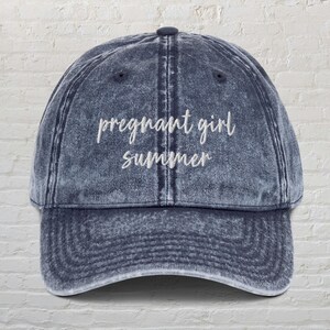 Pregnant Girl Summer Hat, Embroidered Vintage Cap, Mom To Be Hat, Pregnancy Reveal Hat, Pregnancy Announcement Hat, Gift For Mom